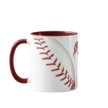 Taza temática de béisbol