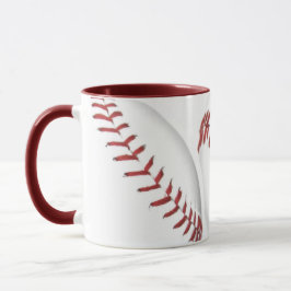 Taza temática de béisbol