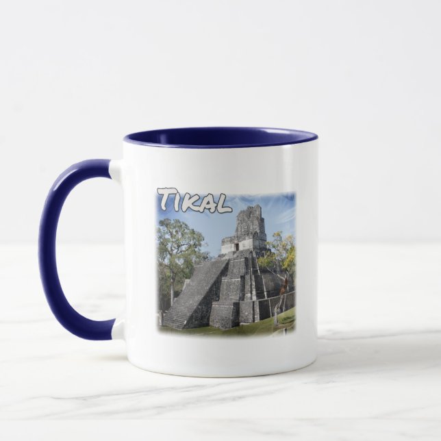Taza Templo de Ruinas Tikal de Guatemala (Izquierda)