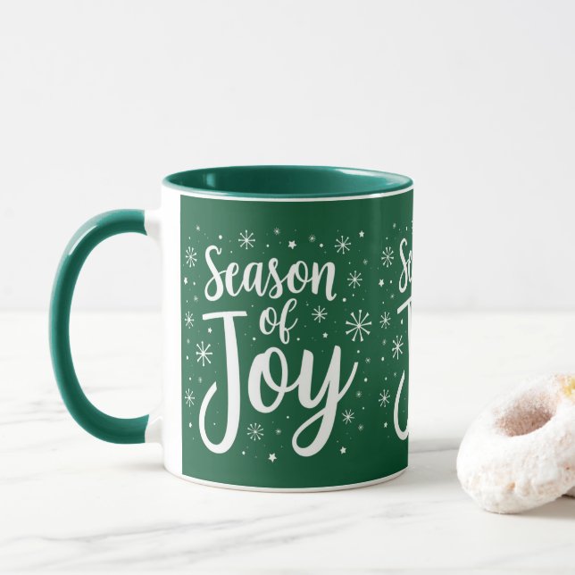 Taza Temporada De Alegría Elegante Navidades De Guión C (Con donut)