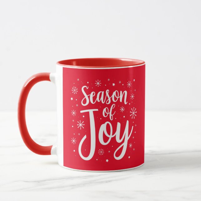 Taza Temporada De Alegría Elegante Navidades De Guión C (Izquierda)