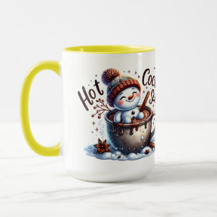 Taza Temporada de cacao caliente muñeco de nieve 