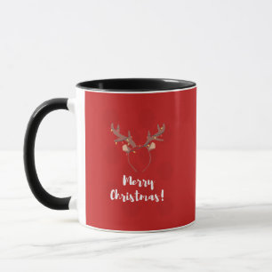 Taza Temporada de feriado, Feliz Navidad, reno lindo