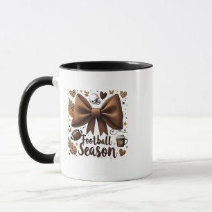 Taza Temporada de fútbol de Game Day Bow Coquette