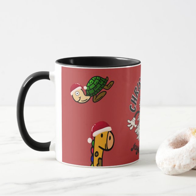 Taza Temporada de júbilo de los Navidades retro Persona (Con donut)