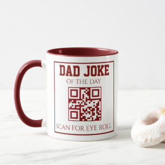 Taza Tendencias ROJAS de bromas de papá QR 2026 Top