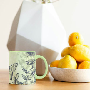 Taza Tender Green Butterflies