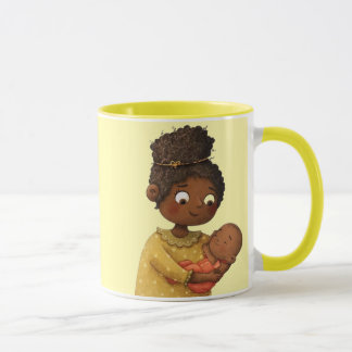 Taza Tender Moment Whimsical Mother and Child Art Cofee
