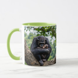 Taza Tendresse maternelle d'une maman singe.