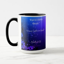 Taza Tener fe en Dios Mug de colores profundos