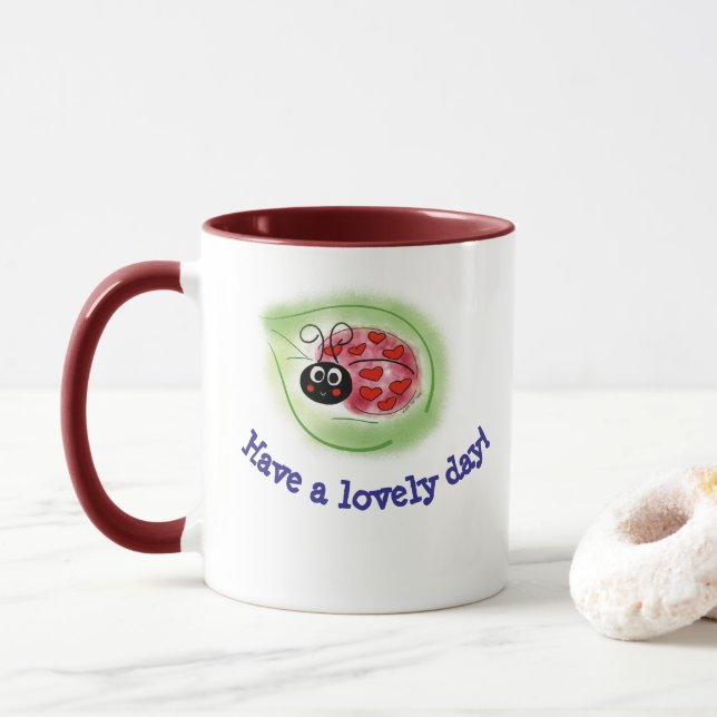 Taza ¡Tenga un día precioso! (Con donut)