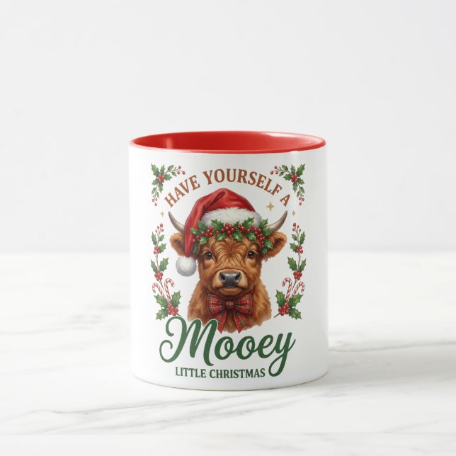 Taza Tenga un pequeño Navidad Mooey (Centro)