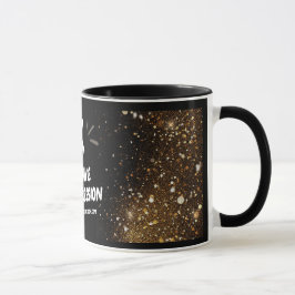 Taza Tengo Depresión_ Purpurina y pintura para rociar