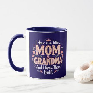 Taza Tengo dos títulos: Mamá + Abuela - Y los hago rock