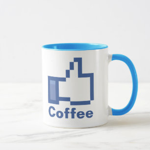 Taza Tengo gusto de los pulgares del FB Facebook del