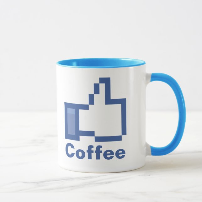 Taza Tengo gusto de los pulgares del FB Facebook del (Derecha)