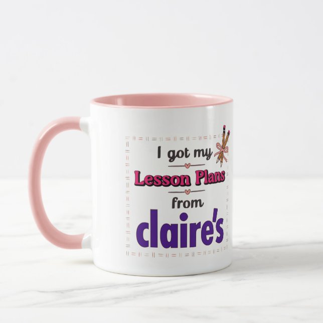 Taza Tengo mis planes de lección de Claire (Izquierda)
