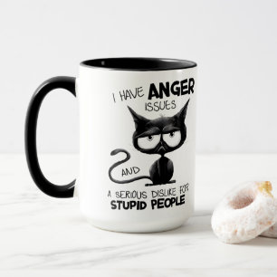 Taza Tengo Problemas de Ira Regalo Divertido para Amant