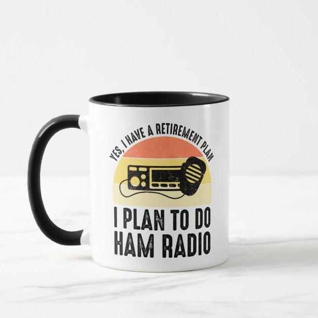 Taza Tengo Un Plan De Jubilación - Planeo Hacer Radio D (Izquierda)