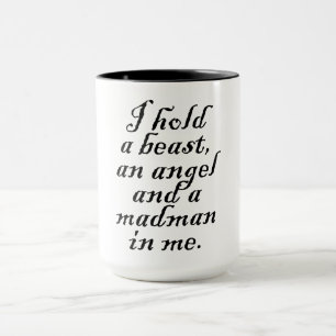Taza Tengo una Bestia, un Ángel y un Madman