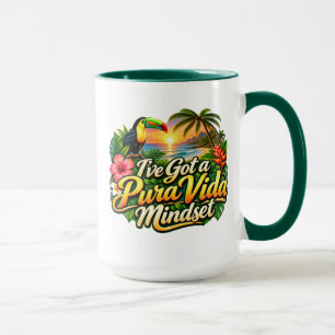 Taza Tengo una mentalidad Pura Vida