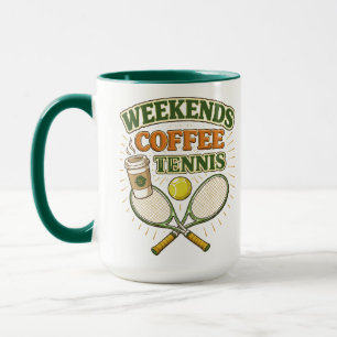 Taza Tenis de fin de semana Café – Perfecto para amante