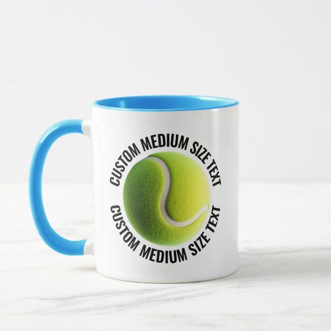 Taza Tenis Personalizado LIGHT BLUE Combo 11oz Texto Me (Izquierda)