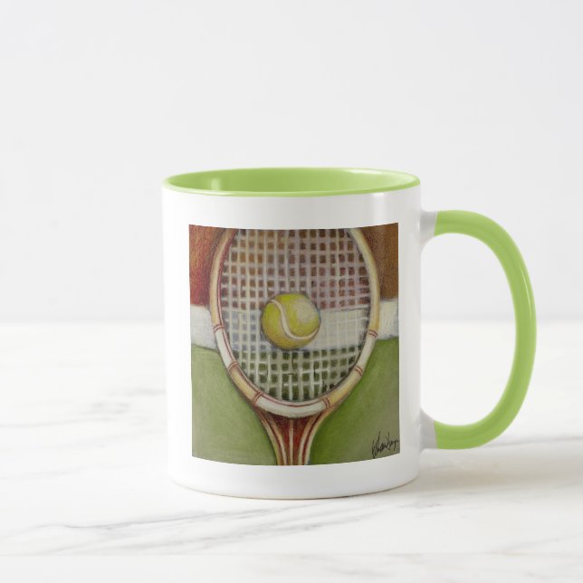 Taza Tenis Racket con bolas en pista (Derecha)
