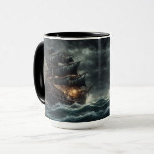 Taza Tentación de los mares negros: Barco pirata oscuro