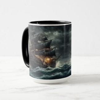 Taza Tentación de los mares negros: Barco pirata oscuro