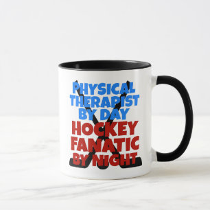 Taza Terapia física del amante del hockey