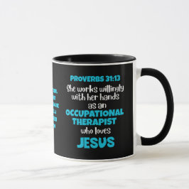 Taza TERAPISTA OCUPACIONAL cristiana a los proverbios 3