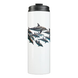 Taza térmica de delfín nariz de botella