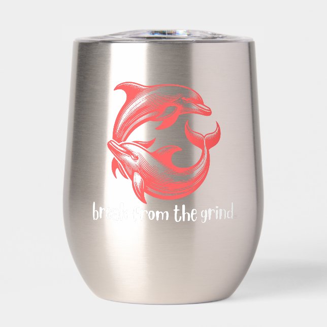 Taza térmica de delfines (Frente)