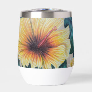 taza térmica de hibiscus amarillo