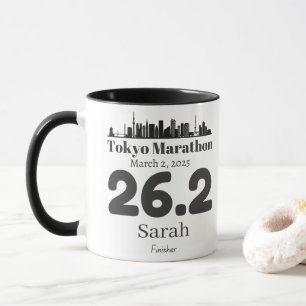 Taza Terminador de maratón de Tokio personalizado, Toki