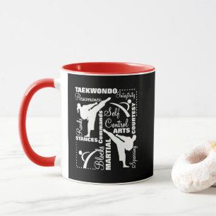 Taza Terminología deportiva de artes marciales de Taek