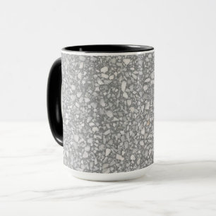 Taza Terrazo Gris y Blanco Moderno