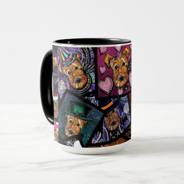 TAZA TERRIER AIREDALE (Anverso izquierdo)
