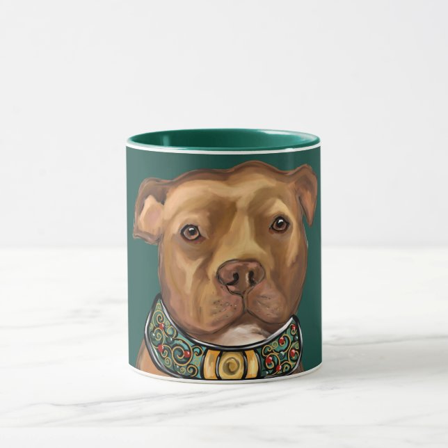 TAZA TERRIER STAFFORDSHIRE AMERICANO (Centro)