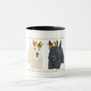 Taza Terriers Escoceses Pensamientos Felices
