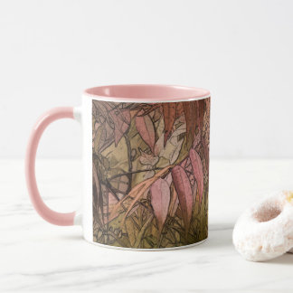 Taza Territorio inexplorado - Foliage in Pink & Brown
