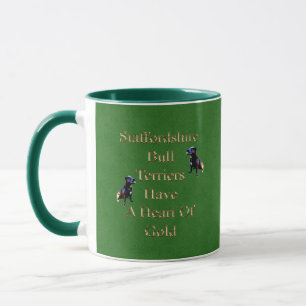 Taza Territorios de toros de Staffordshire, de corazón