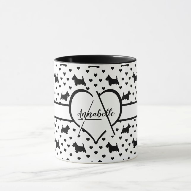 Taza Territorios escoceses negros (perros escoceses) -  (Centro)
