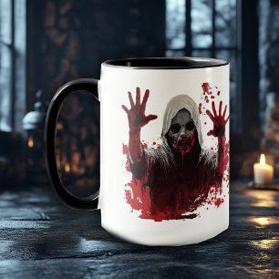 Taza Terrorífico Horror de la pared ensangrentada – Hal