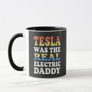 Taza Tesla Era El Verdadero Papá Eléctrico Divertido En