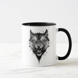 Taza Tête de tigre rugissant.