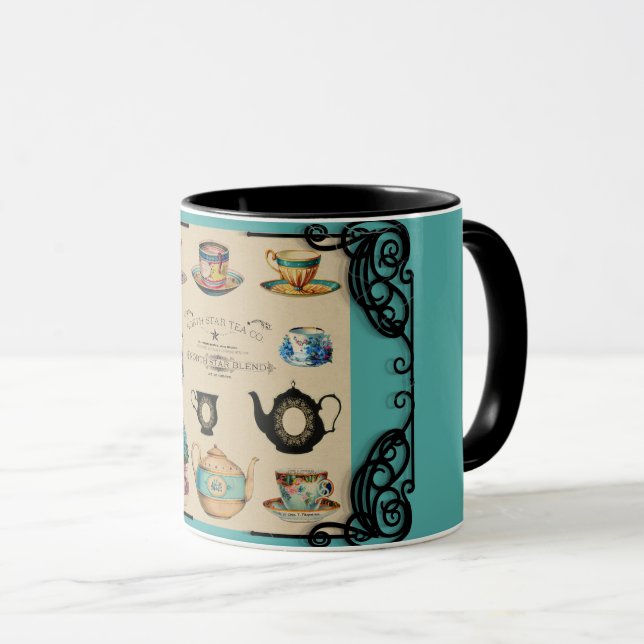 Taza Tetera de época y té (Anverso derecho)