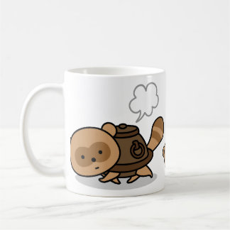 Taza - tetera Tanuki con sus pequeños amigos