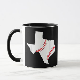 Taza Texas Béisbol Estado divertido Texas Béisbol